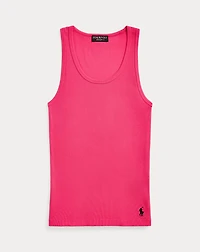 Pink Pony Ribbed Cotton Tank
