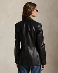 Single-Breasted Lambskin Blazer