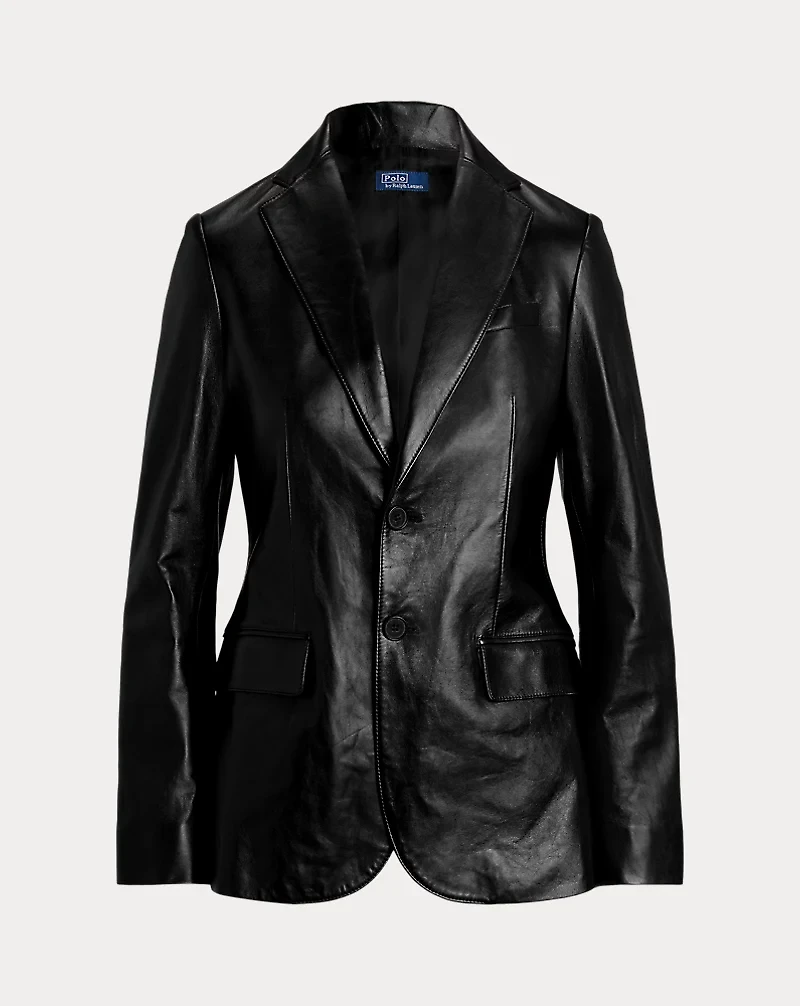 Single-Breasted Lambskin Blazer
