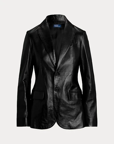 Single-Breasted Lambskin Blazer