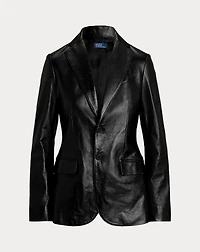 Single-Breasted Lambskin Blazer