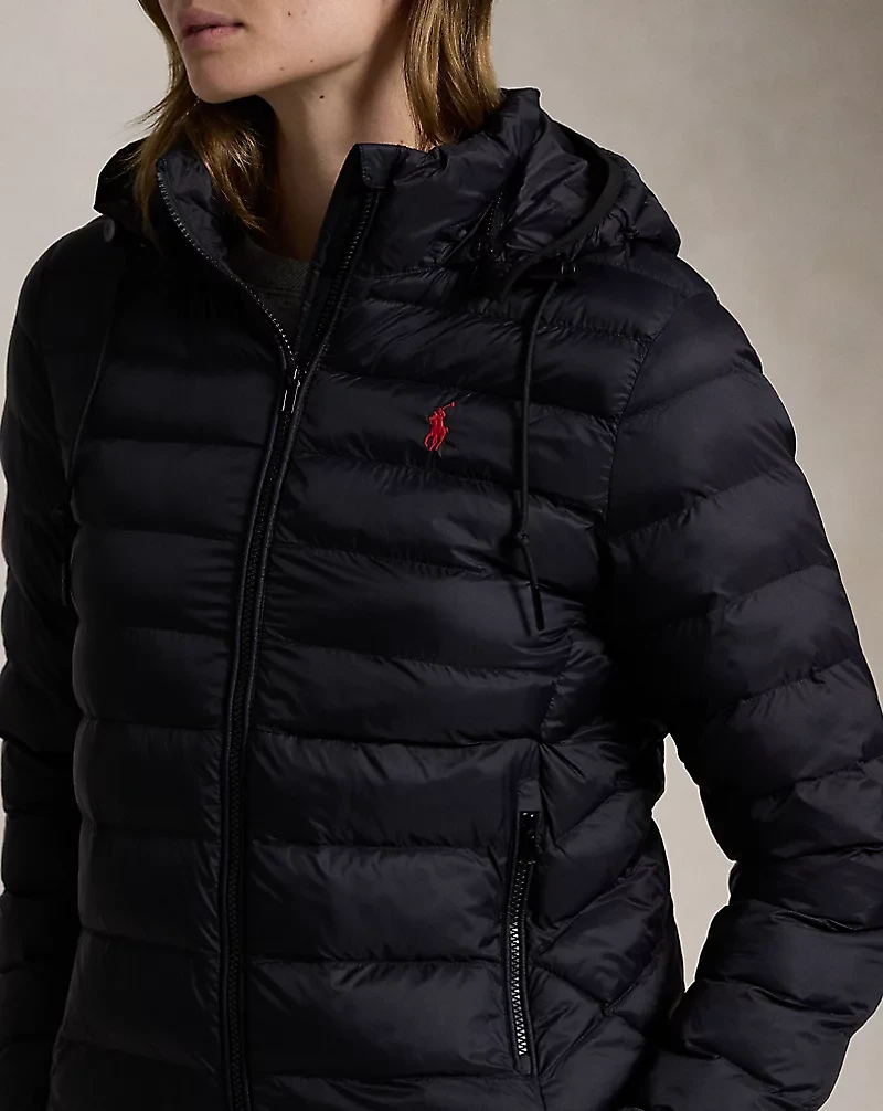 Water-Resistant Packable Hooded Jacket
