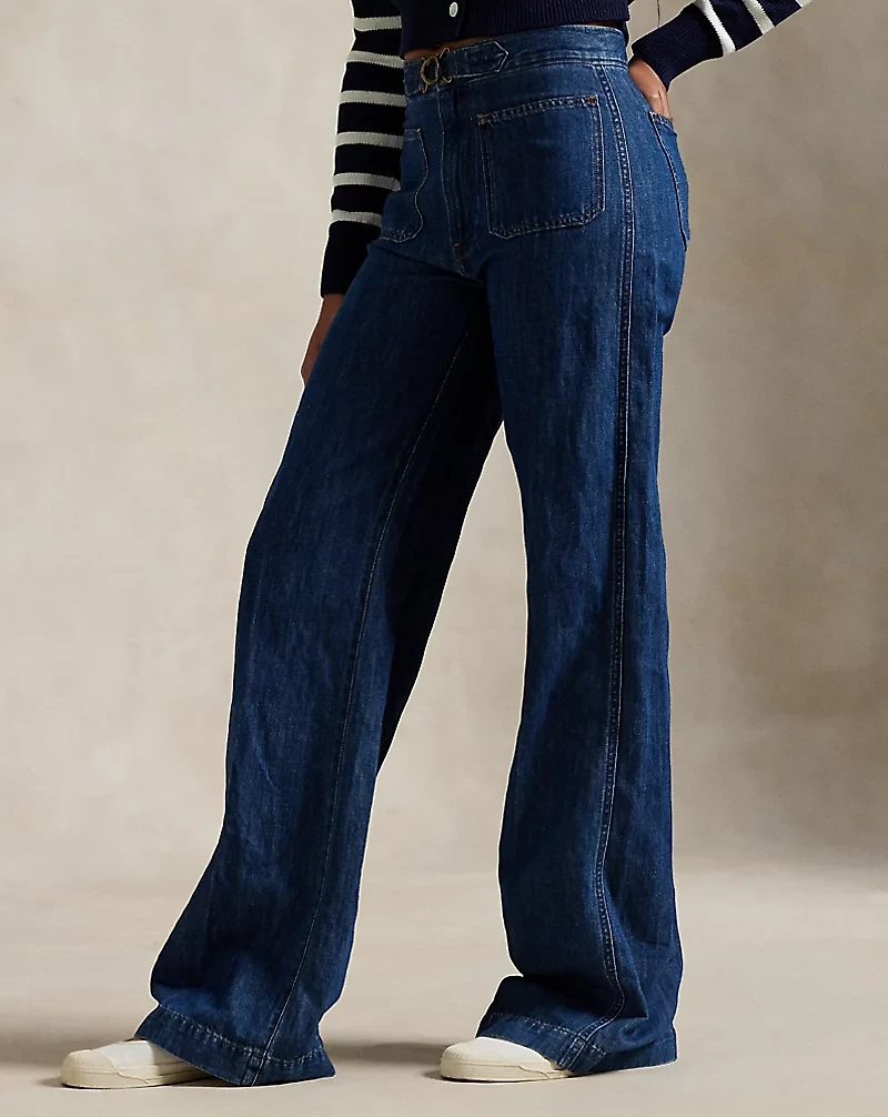 Wide-Leg Flare Jean