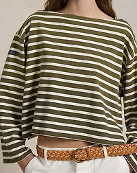 Striped Boatneck Mariner Tee