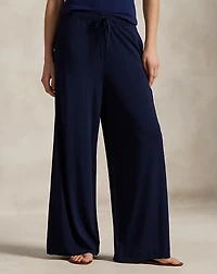 Jersey Wide-Leg Drawstring Pant