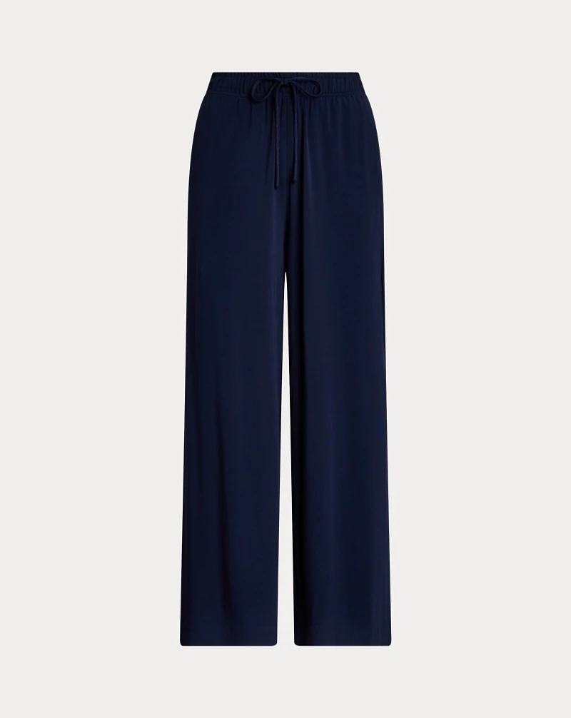 Jersey Wide-Leg Drawstring Pant