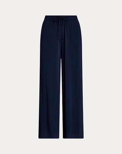 Jersey Wide-Leg Drawstring Pant