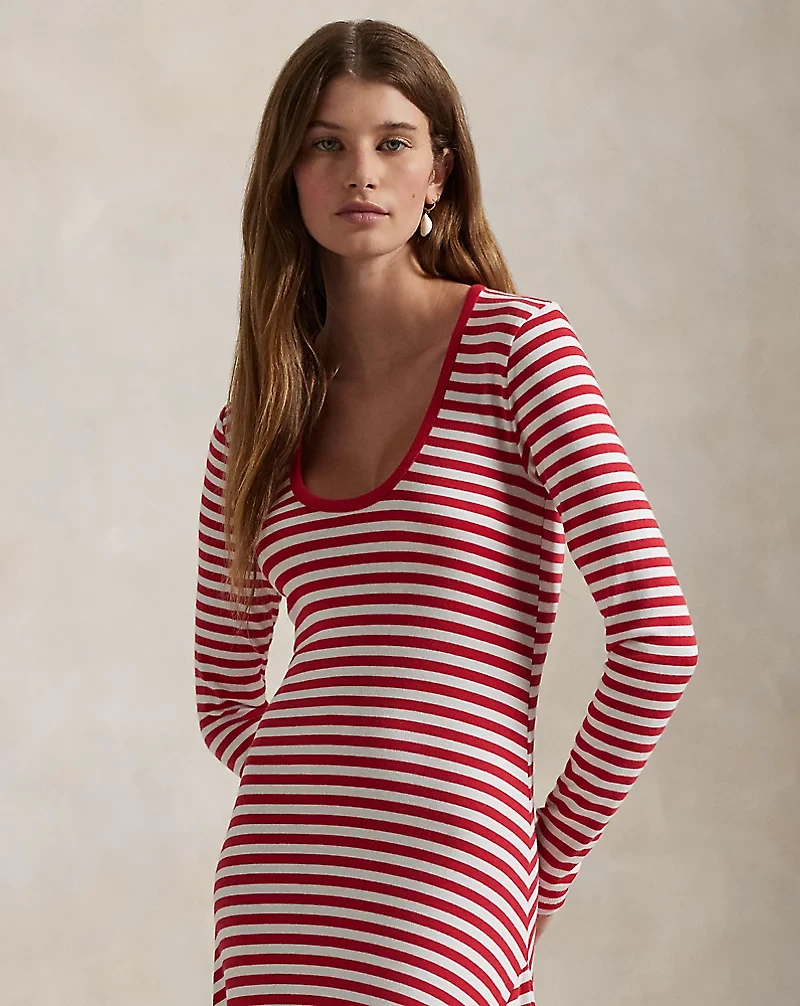 Striped Scoopneck Dress