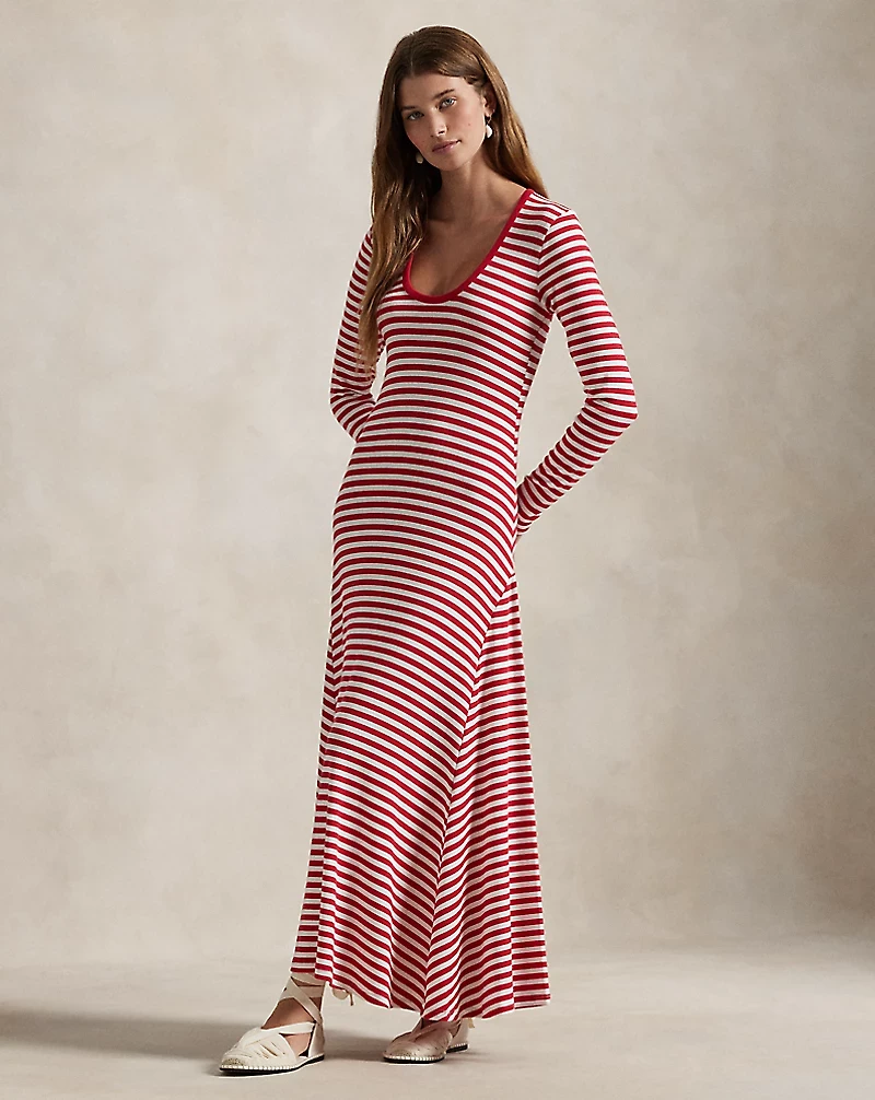 Striped Scoopneck Dress