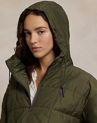 Box-Quilted Hooded Jacket