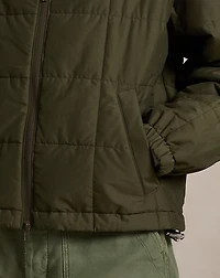Box-Quilted Hooded Jacket