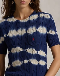 Tie-Dye Cable Cotton Sweater