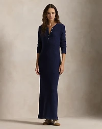 Wool-Cashmere Henley Sweater Dress