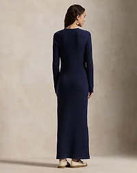 Wool-Cashmere Henley Sweater Dress