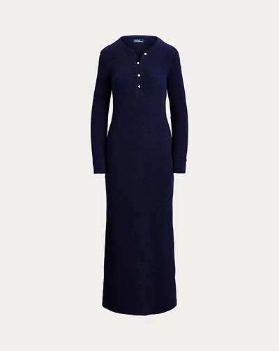 Wool-Cashmere Henley Sweater Dress