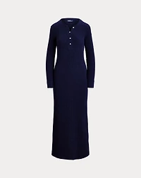 Wool-Cashmere Henley Sweater Dress