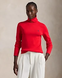 Cotton-Blend Turtleneck