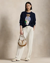 Polo Bear Cotton Crewneck Sweater