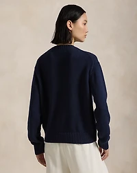 Polo Bear Cotton Crewneck Sweater