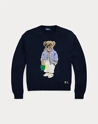 Polo Bear Cotton Crewneck Sweater