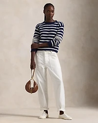 Striped Cashmere Rollneck Sweater