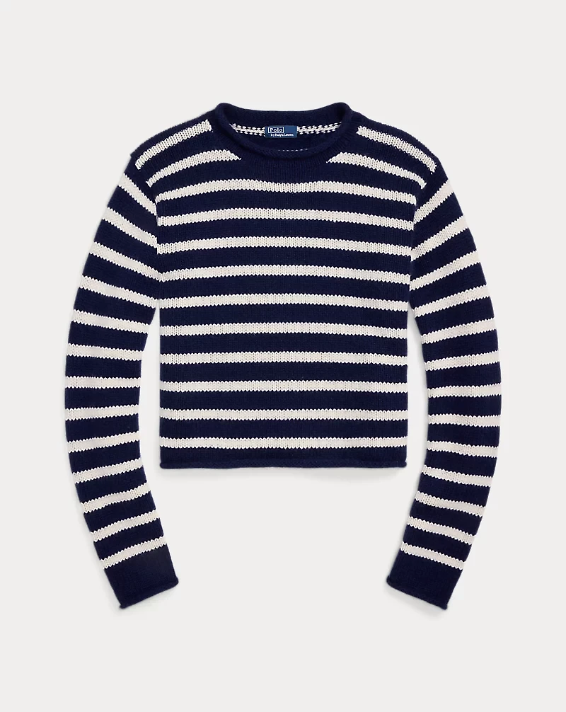 Striped Cashmere Rollneck Sweater