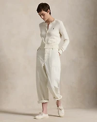 Cotton Crewneck Cardigan