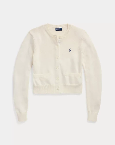 Cotton Crewneck Cardigan