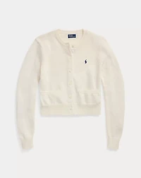 Cotton Crewneck Cardigan