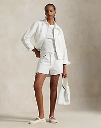 Raw-Hem Denim Short