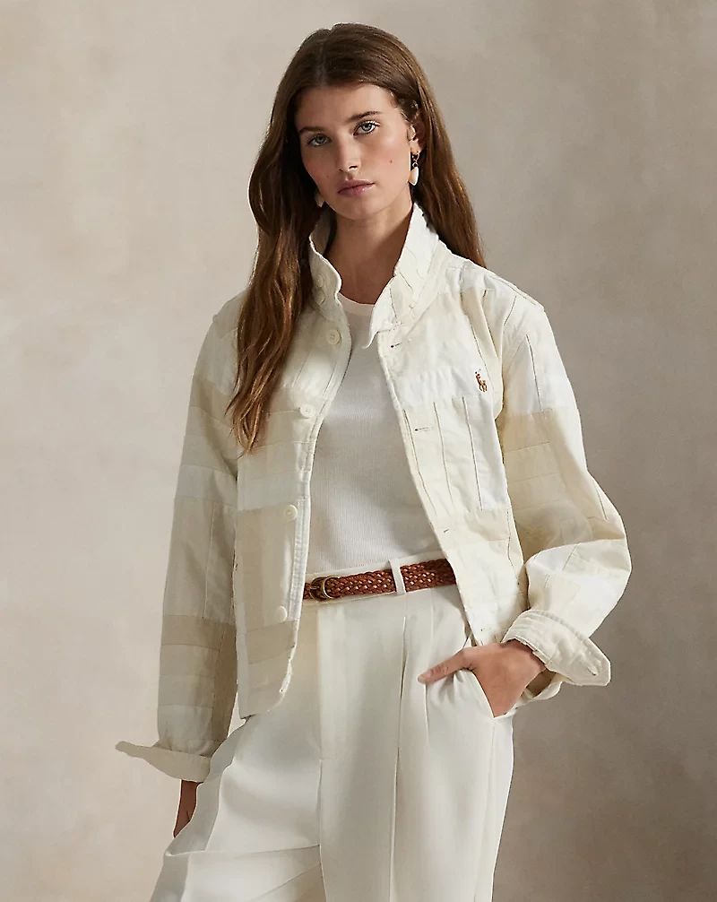 Patchwork Mockneck Jacket