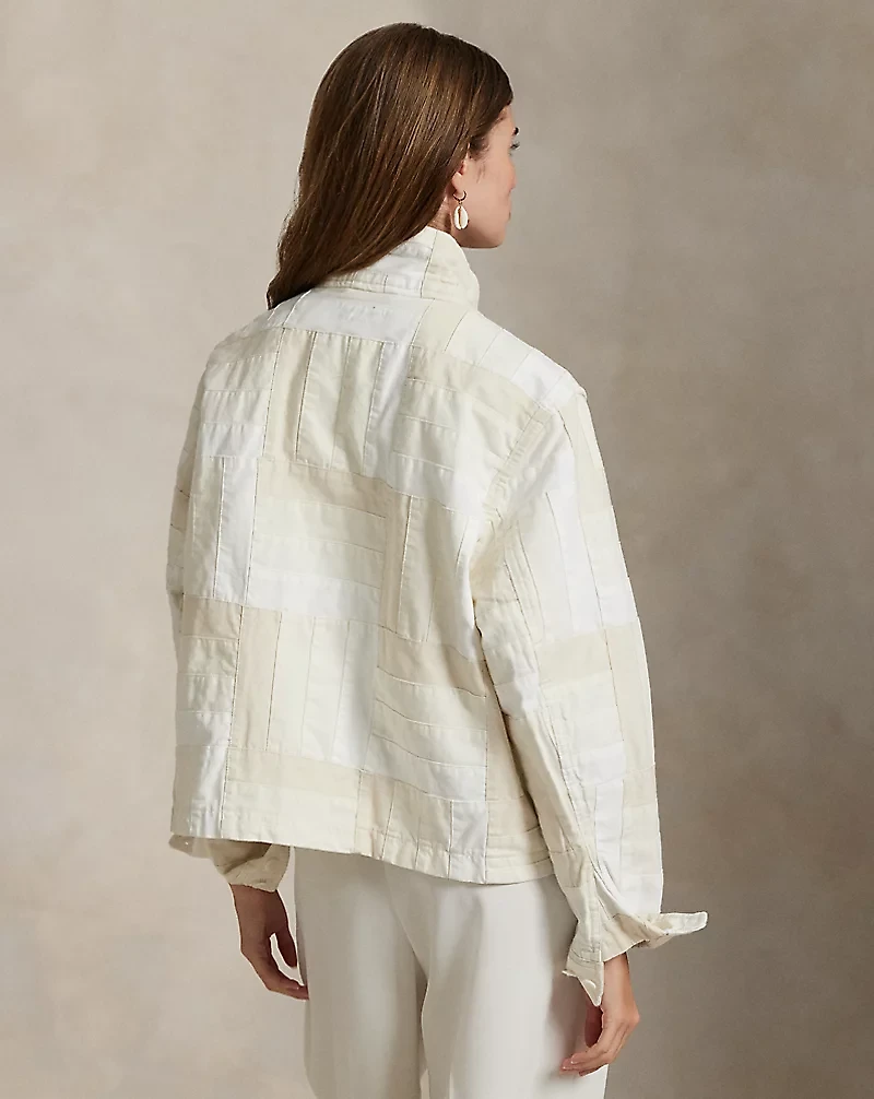 Patchwork Mockneck Jacket