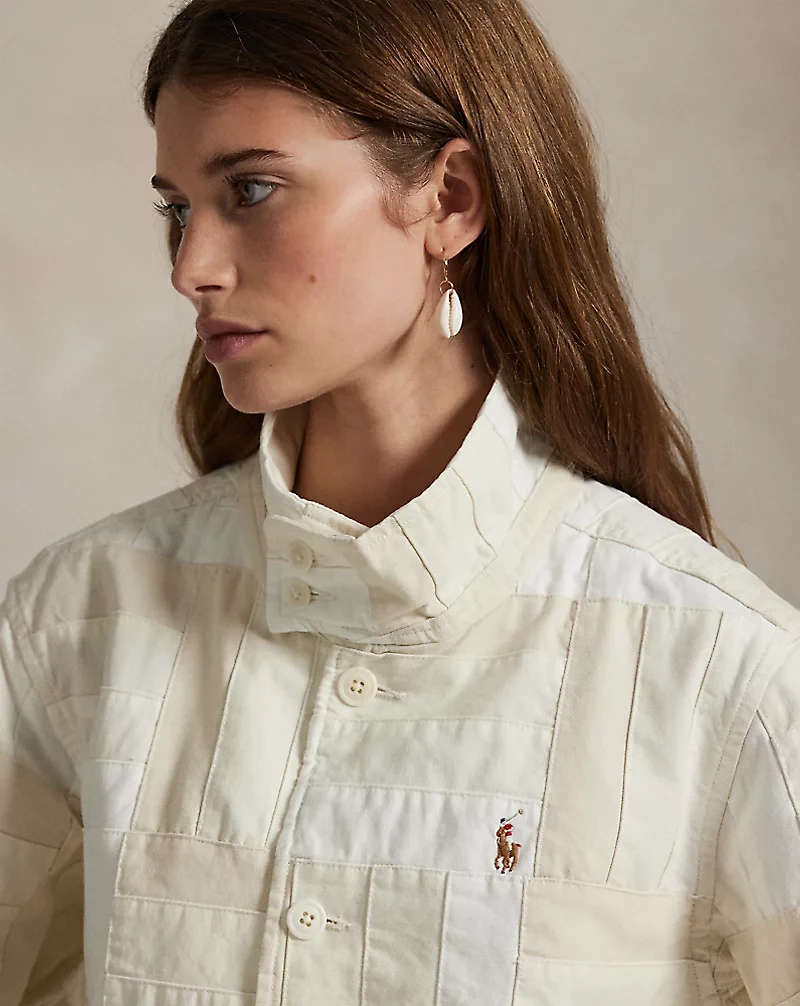 Patchwork Mockneck Jacket