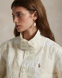 Patchwork Mockneck Jacket