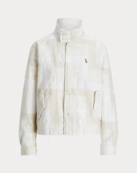 Patchwork Mockneck Jacket