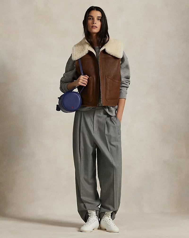 Shearling Full-Zip Vest