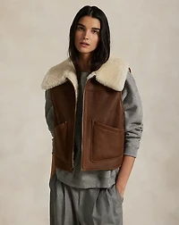Shearling Full-Zip Vest