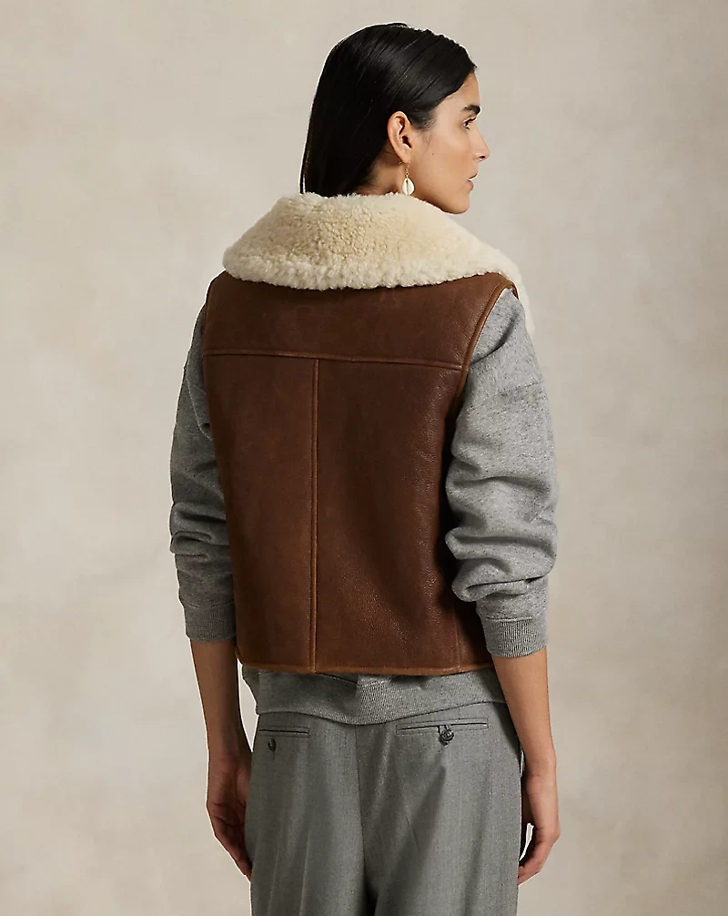 Shearling Full-Zip Vest
