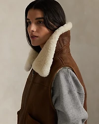 Shearling Full-Zip Vest