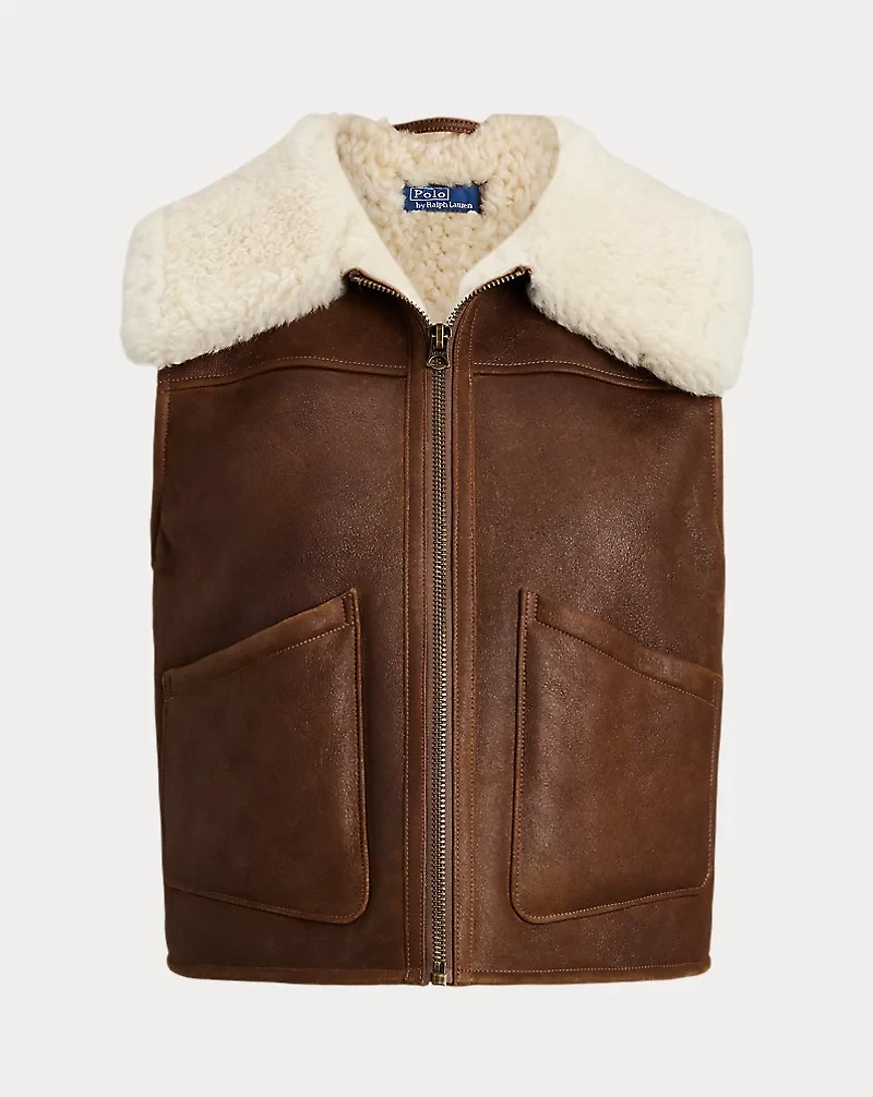 Shearling Full-Zip Vest