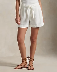 Belted Linen Short