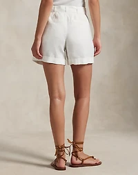 Belted Linen Short