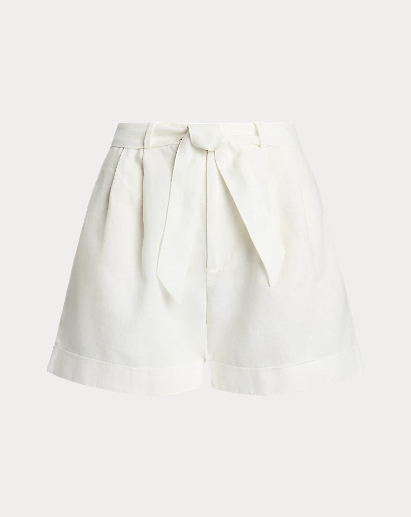 Belted Linen Short