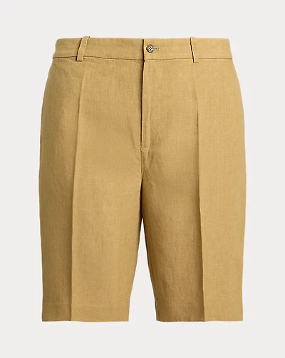 Long Pleated Linen Short