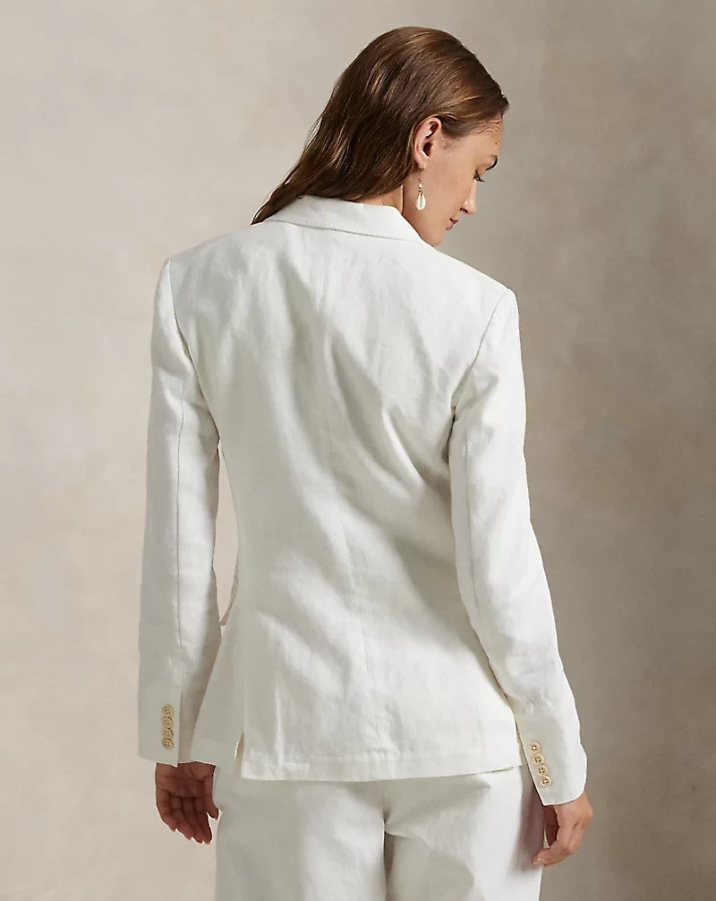 Single-Breasted Linen Blazer