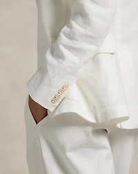 Single-Breasted Linen Blazer