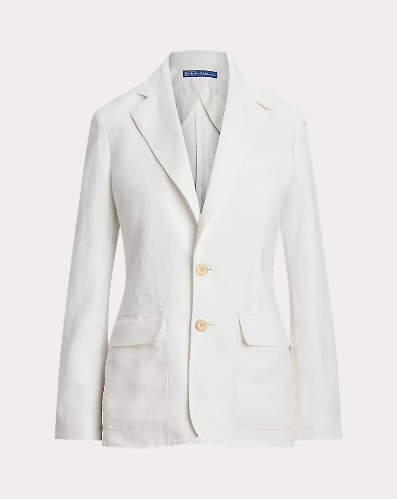 Single-Breasted Linen Blazer