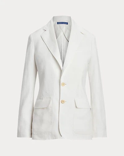 Single-Breasted Linen Blazer