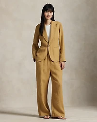 Single-Breasted Linen Blazer