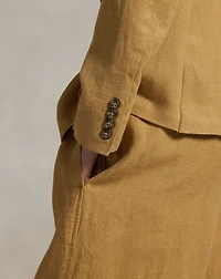 Single-Breasted Linen Blazer